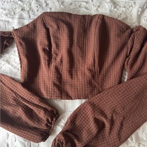 NWT Wild Fable Brown Blouse
